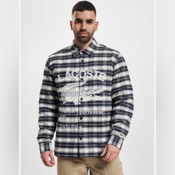 Lacoste Other - Unisex Lacoste Branded Check Print Overshirt
